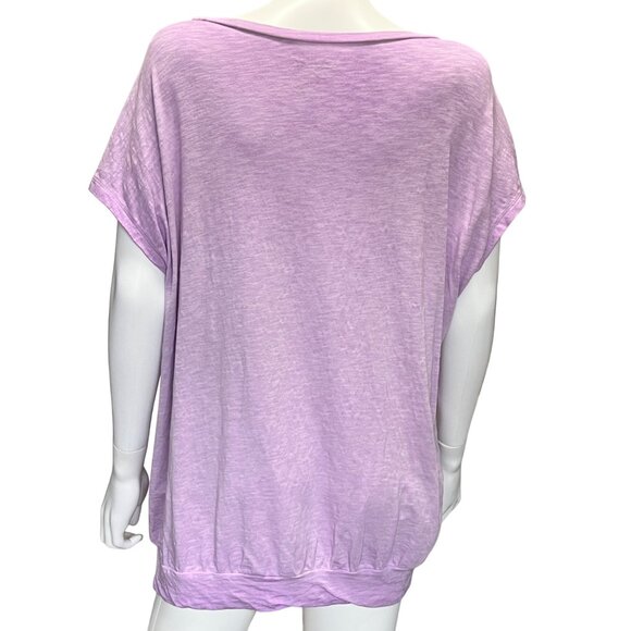 Torrid Super Soft Slub Jersey Lilac Top Moon Graphic Short Sleeve Womens Size 0 - Picture 2 of 5